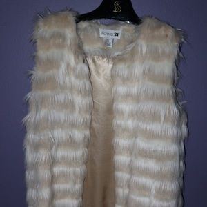 Faux fur forever 21 vest